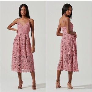ASTR lace midi dress